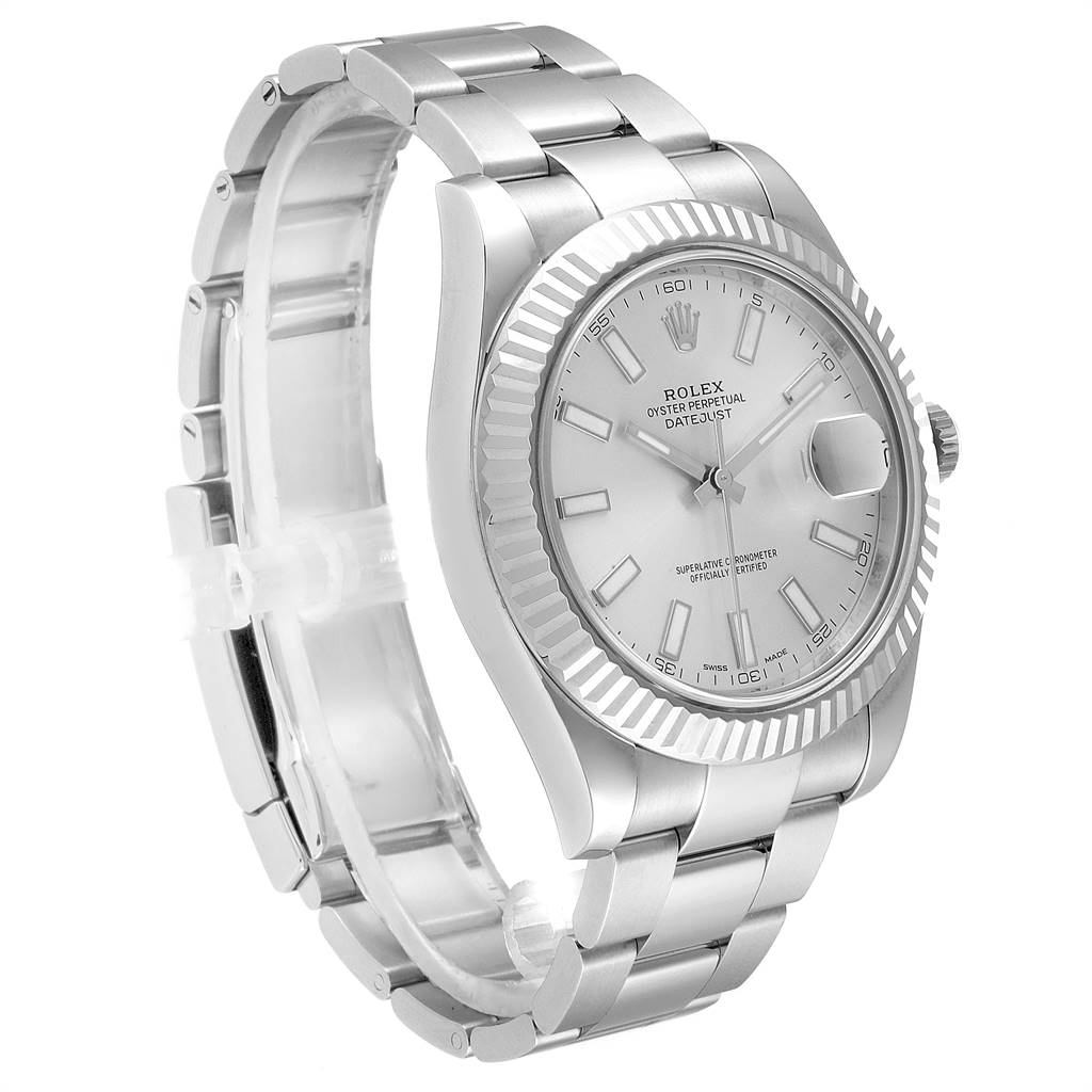 rolex datejust 41 gold silver