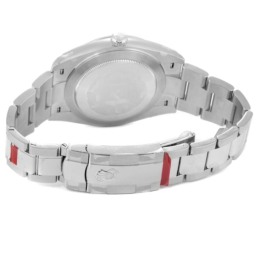 The image shows the back and bracelet clasp of the Rolex Datejust 41 126300 Men's Stainless Steel Grey Dial 126300 Men's Stainless Steel Grey Dial watch.