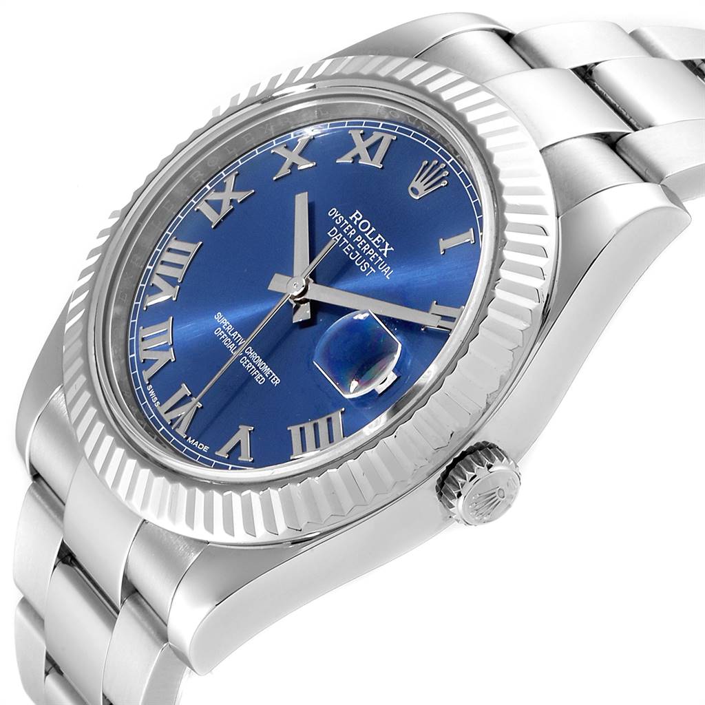 datejust blue roman dial