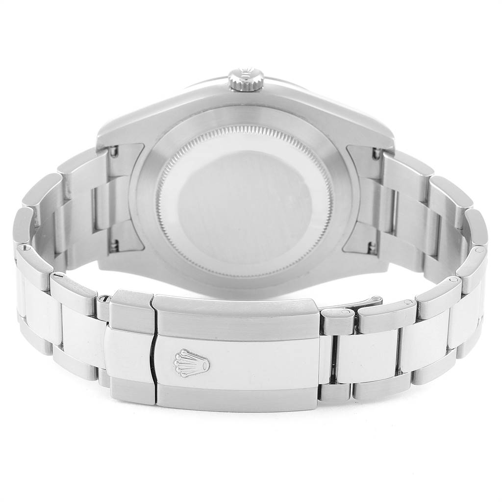 The image shows the back view and bracelet of a Rolex Datejust 41 116334 Men's Stainless Steel Silver Dial 116334 Men's Stainless Steel Silver Dial watch.