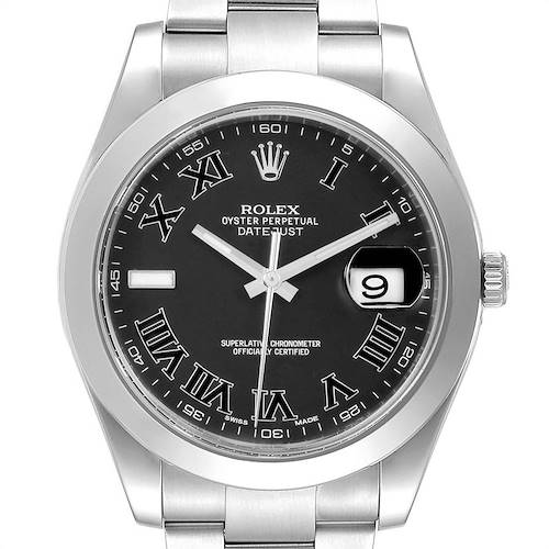 Photo of Rolex Datejust II 41mm Grey Dial Oyster Bracelet Steel Mens Watch 116300