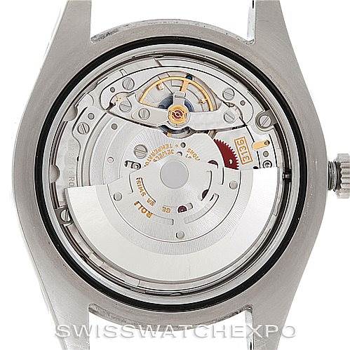 This image depicts the inner mechanism of a Rolex Datejust 41 116300 Men's Stainless Steel Blue Dial 116300 Men's Stainless Steel Blue Dial watch, viewed from the back with the case removed.