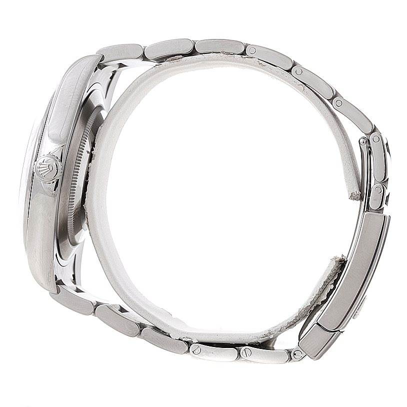 The image shows a side profile of the Rolex Datejust 41 116300 Men's Stainless Steel White Dial 116300 Men's Stainless Steel White Dial, highlighting its bracelet and case.