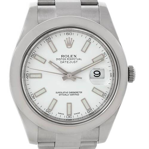 Photo of Rolex Datejust II White Dial Mens Steel Watch 116300