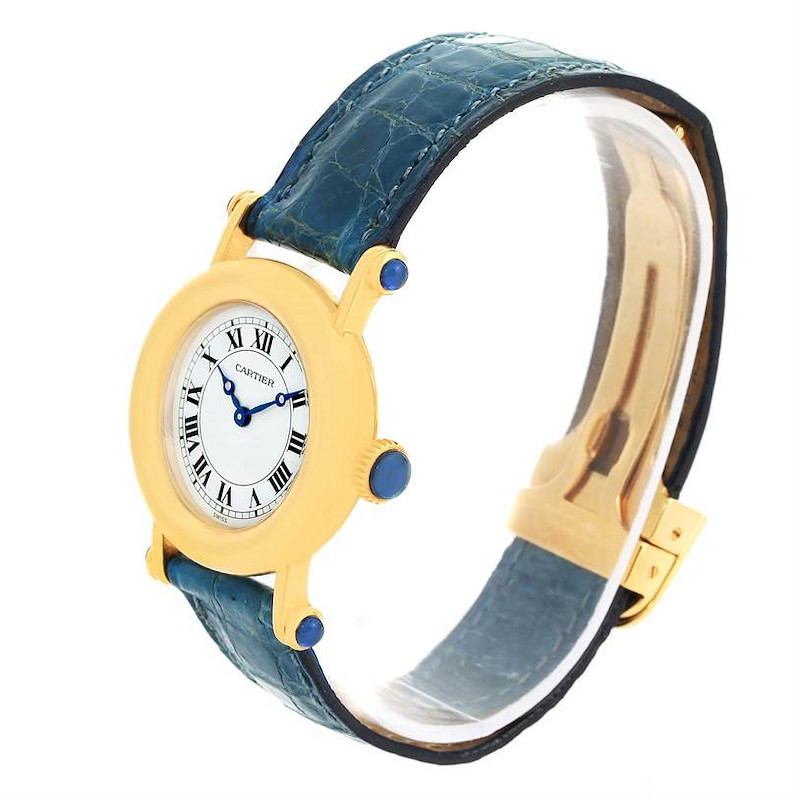 Cartier Diabolo 18K Yellow Gold Small Quartz Ladies Watch 1400 SwissWatchExpo