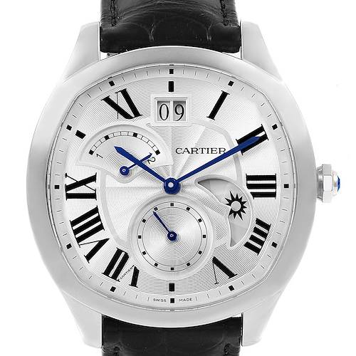 Photo of Cartier Drive Retrograde Large Day Night Indicator Steel Mens Watch WSNM0005 Box Papers