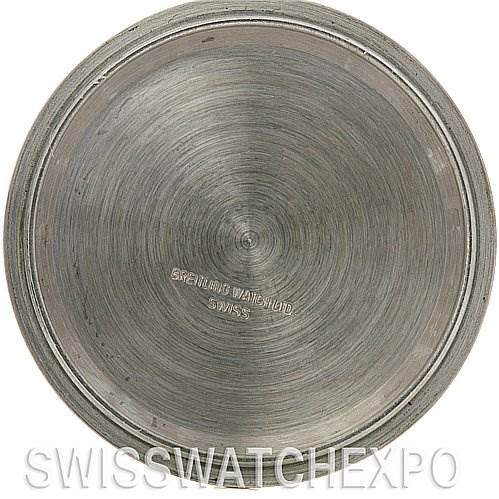 This image shows the inner side of the case back of a Breitling Transocean 2129 Men's Stainless Steel Silver Dial 2129 Men's Stainless Steel Silver Dial watch.