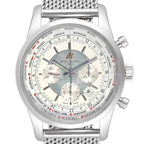 Photo of Breitling Transocean Chronograph Unitime Steel Mens Watch Watch AB0510