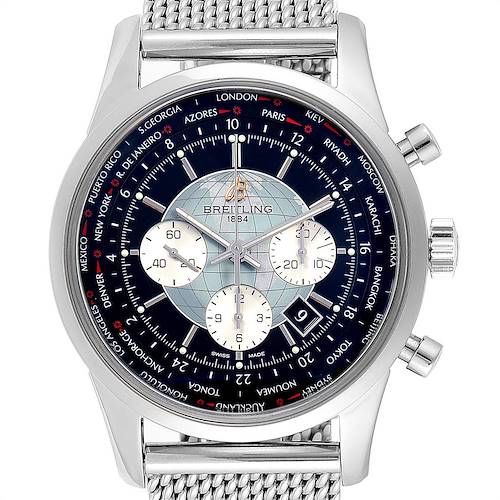Photo of Breitling Transocean Chronograph Unitime Mens Watch AB0510 Box Papers