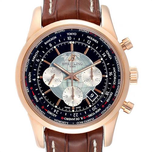 Photo of Breitling Transocean Chronograph Unitime Rose Gold Watch RB0510
