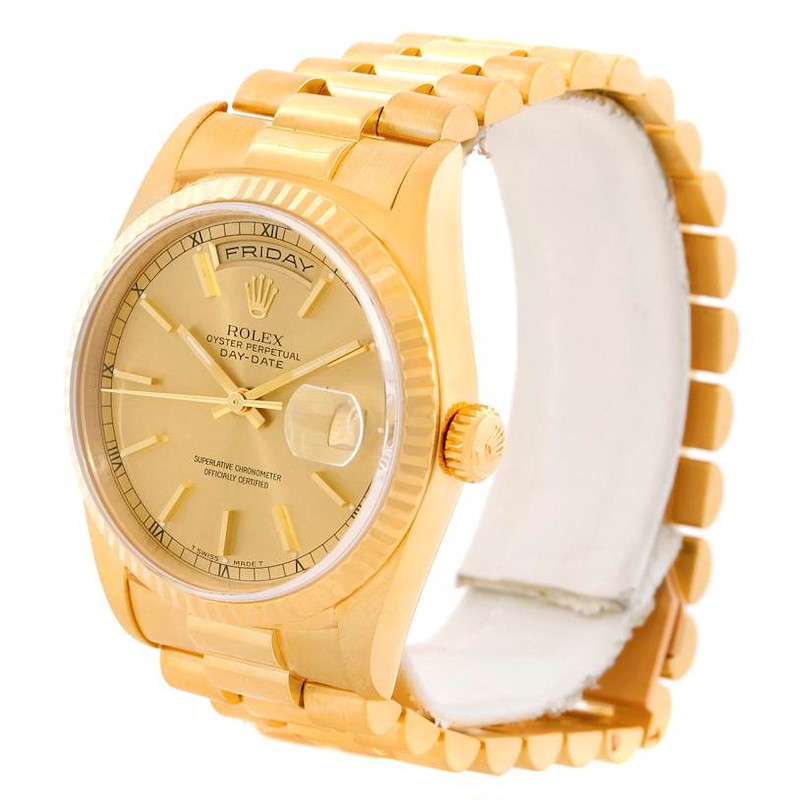 Rolex President Day Date Mens 18k Yellow Gold Watch 18238 SwissWatchExpo