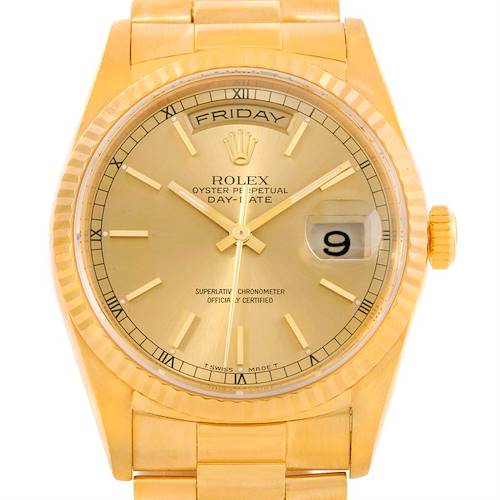 Photo of Rolex President Day Date Mens 18k Yellow Gold Watch 18238