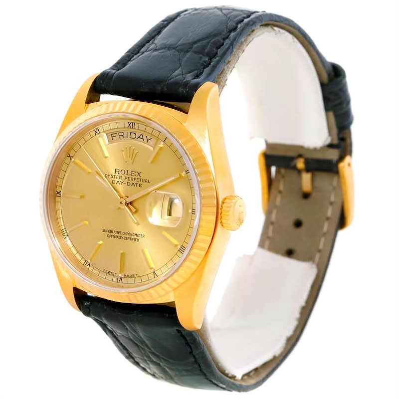 Rolex President Day-Date Mens 18k Yellow Gold Watch 18038 SwissWatchExpo