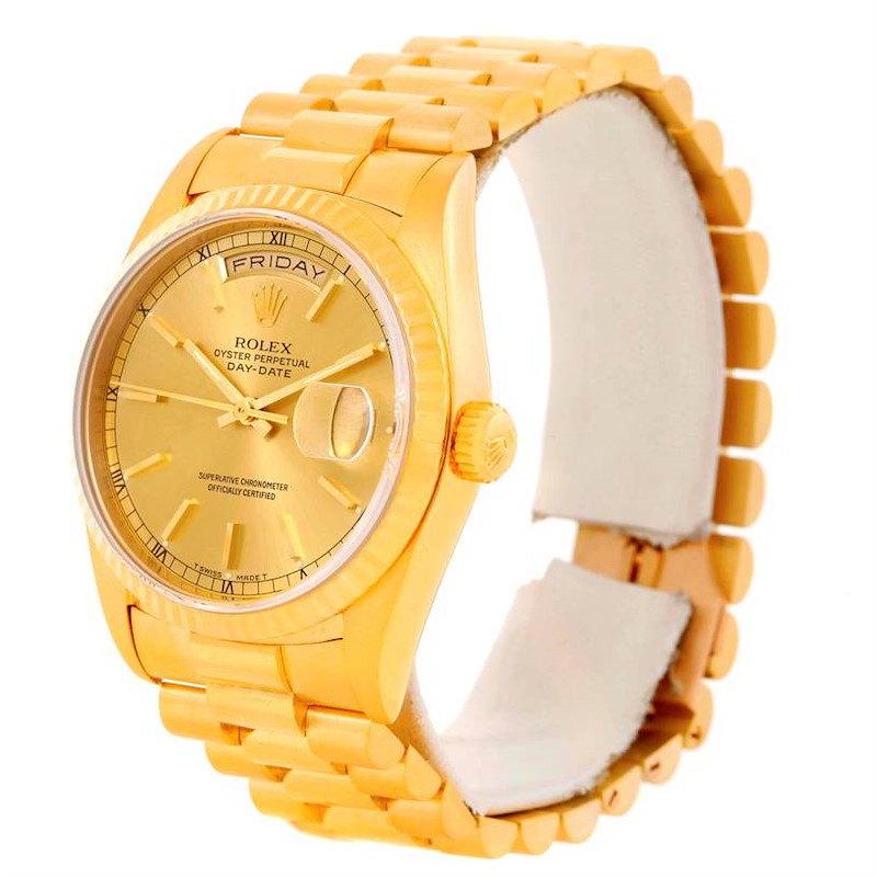 Rolex President Day Date 18238 Mens 18k Yellow Gold Watch SwissWatchExpo