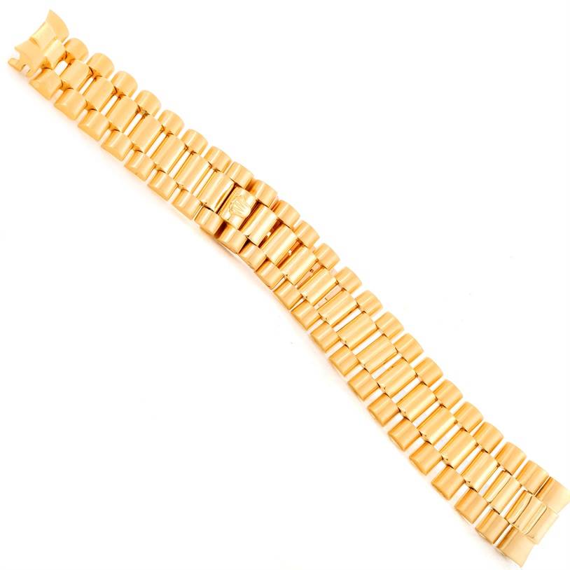 The image shows a gold bracelet of the Rolex President 1803 Men's  1803 Men's  model watch, with the clasp and links visible.