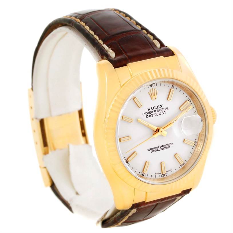 rolex datejust leather band