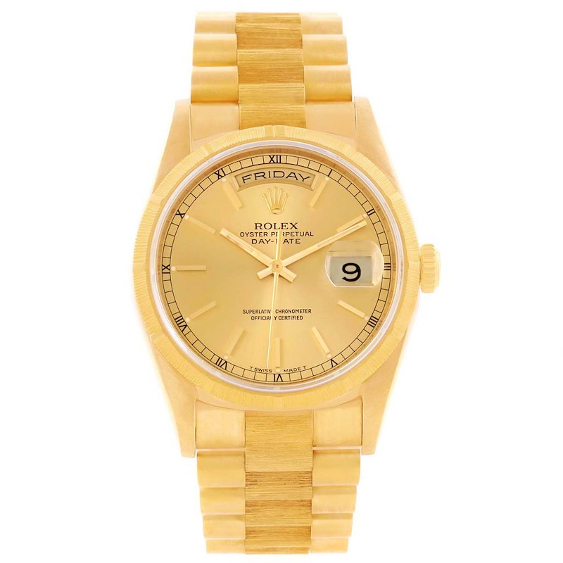 Rolex President Day-Date Mens 18k Yellow Gold Automatic Watch 18248 SwissWatchExpo