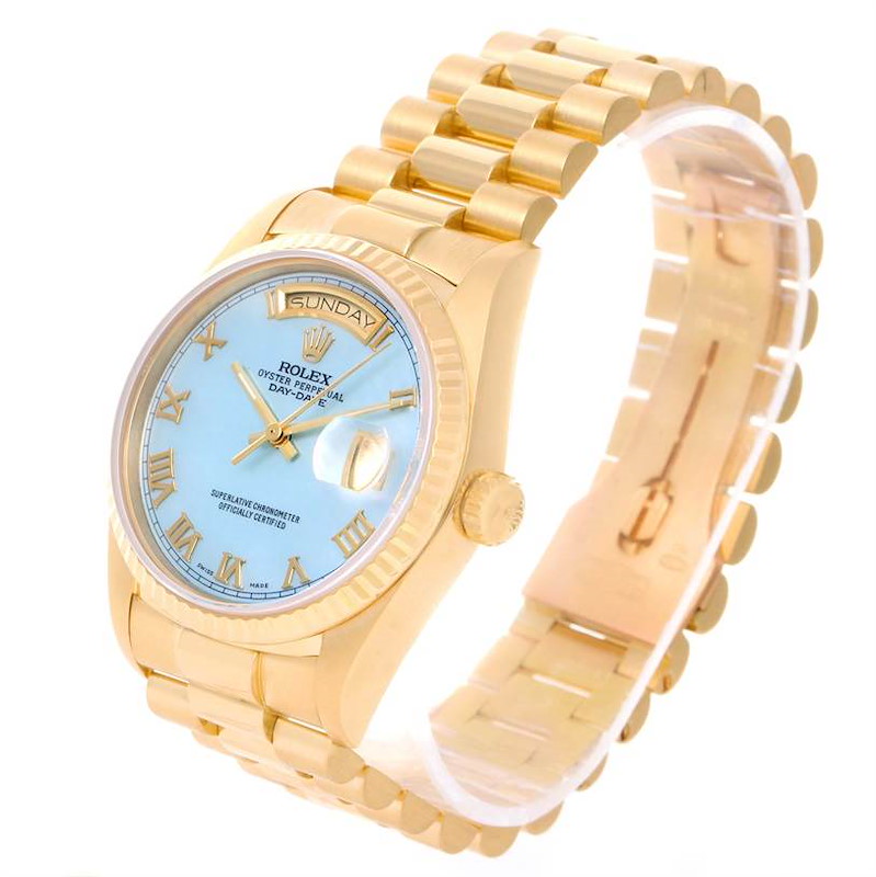 Rolex President Day-Date 18k Yellow Gold Watch Mens 18038 SwissWatchExpo