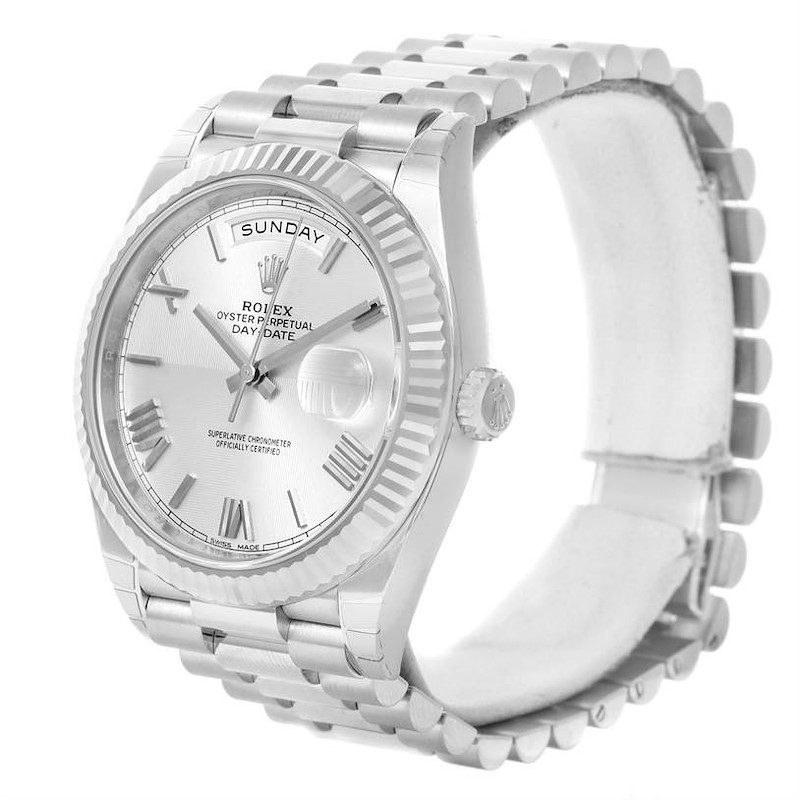 Rolex President Day-Date 40mm Quadrant White Gold Watch 228239 Unworn SwissWatchExpo