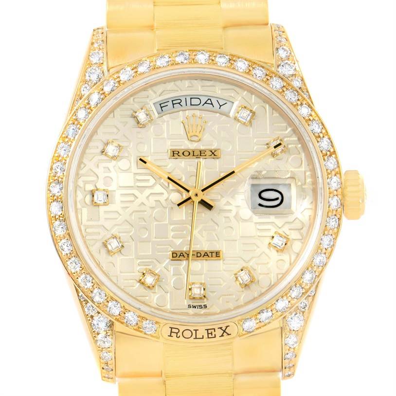 18k Yellow Gold Diamond Watch 