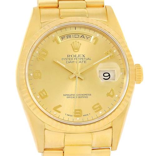 Photo of Rolex President Day-Date 18k Yellow Gold Arabic Dial Mens Watch 18238