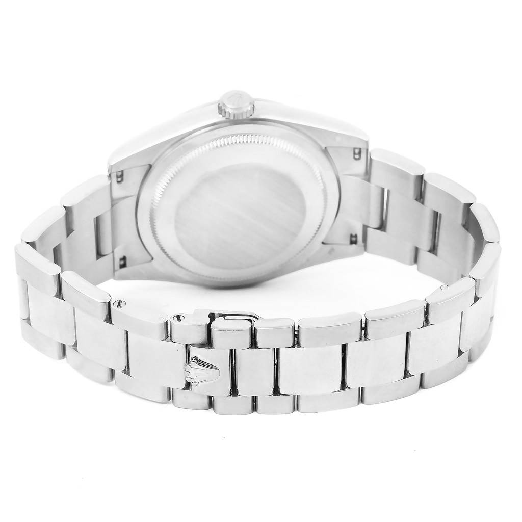 The image shows the back and wristband of a Rolex President 118209 Men's White Gold White Dial 118209 Men's White Gold White Dial model watch, focusing on the clasp and case back.