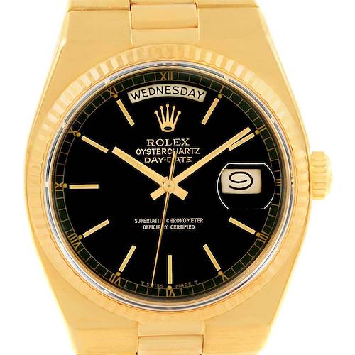 Photo of Rolex Oysterquartz President Yellow Gold Black Dial Watch 19018