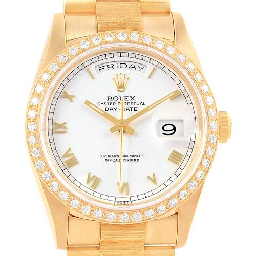 Photo of Rolex Day-Date President Yellow Gold Diamond Mens Watch 18248 Box Papers **Watch Head ONLY**