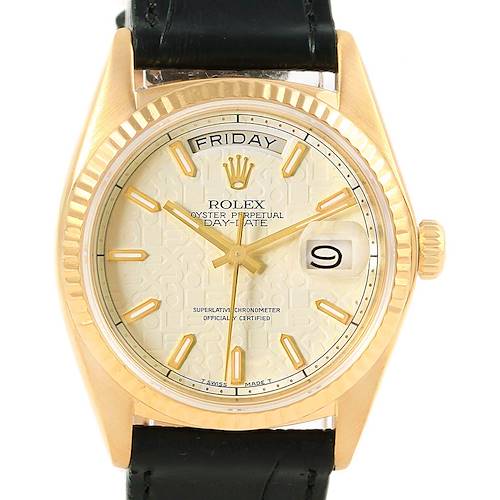 Photo of Rolex President Day-Date Yellow Gold Anniversary Dial Mens Watch 18038