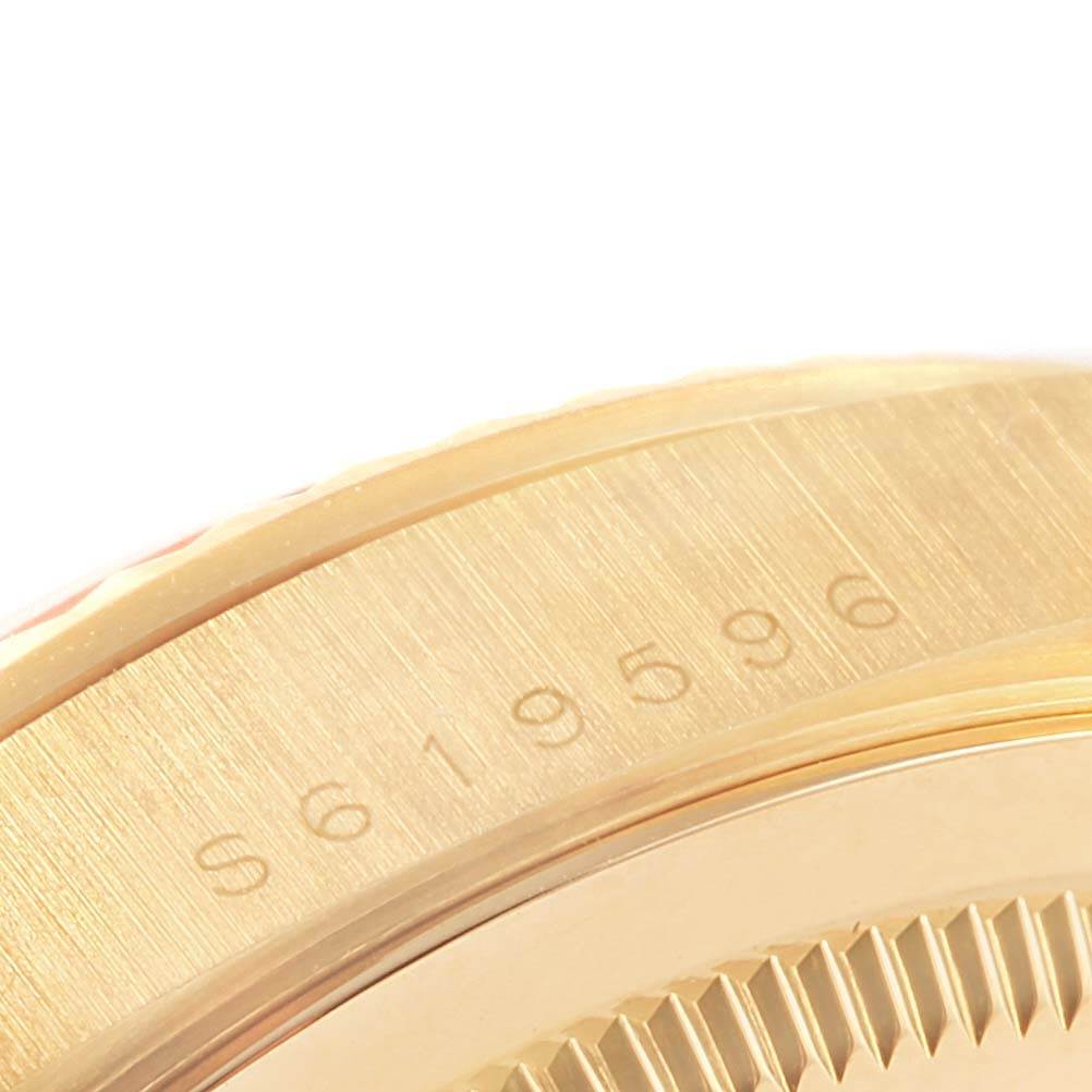 The image shows a close-up of the serial number engraving on the side of the Rolex President 17194 Men's Yellow Gold Champagne Dial 17194 Men's Yellow Gold Champagne Dial model watch case.