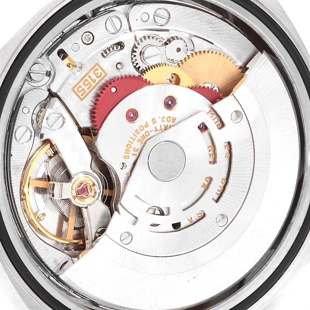 This image shows the inner mechanical movement of a Rolex President 18239 Men's White Gold Pink Dial 18239 Men's White Gold Pink Dial model watch, viewed from the back.