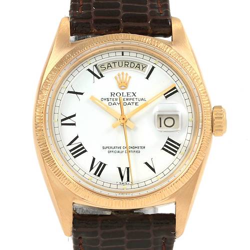 Photo of Rolex President Day-Date 18K Yellow Gold Buckley Dial Mens Watch 1807