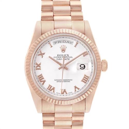 Photo of Rolex President Day Date 36 Rose Gold Mens Watch 118235 Box Papers