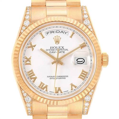 Photo of Rolex President Day Date Yellow Gold Diamond Lugs Mens Watch 118338 PARTIAL PAYMENT ONLY NOT FOR SALE TO PUBLIC