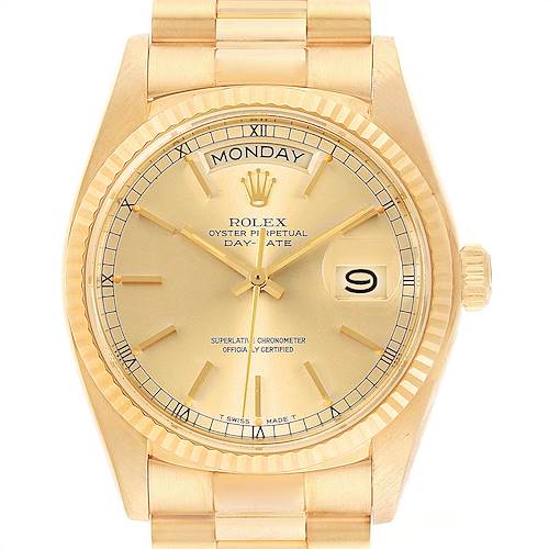 Photo of Rolex President Day-Date Mens 18k Yellow Gold Mens Watch 18038