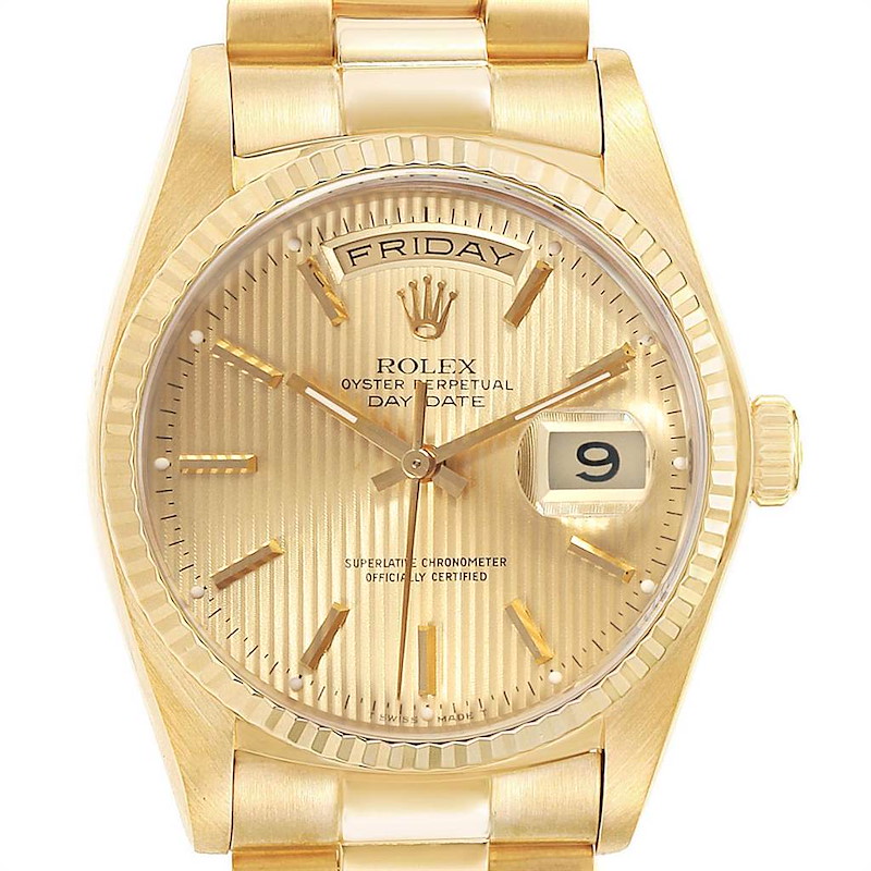 Rolex President Day-Date 36 Yellow Gold Mens Watch 18038 Box Papers SwissWatchExpo