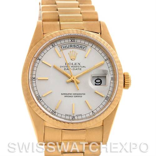 Photo of Rolex President Mens 18k Yellow Gold 18238 Box/Papers