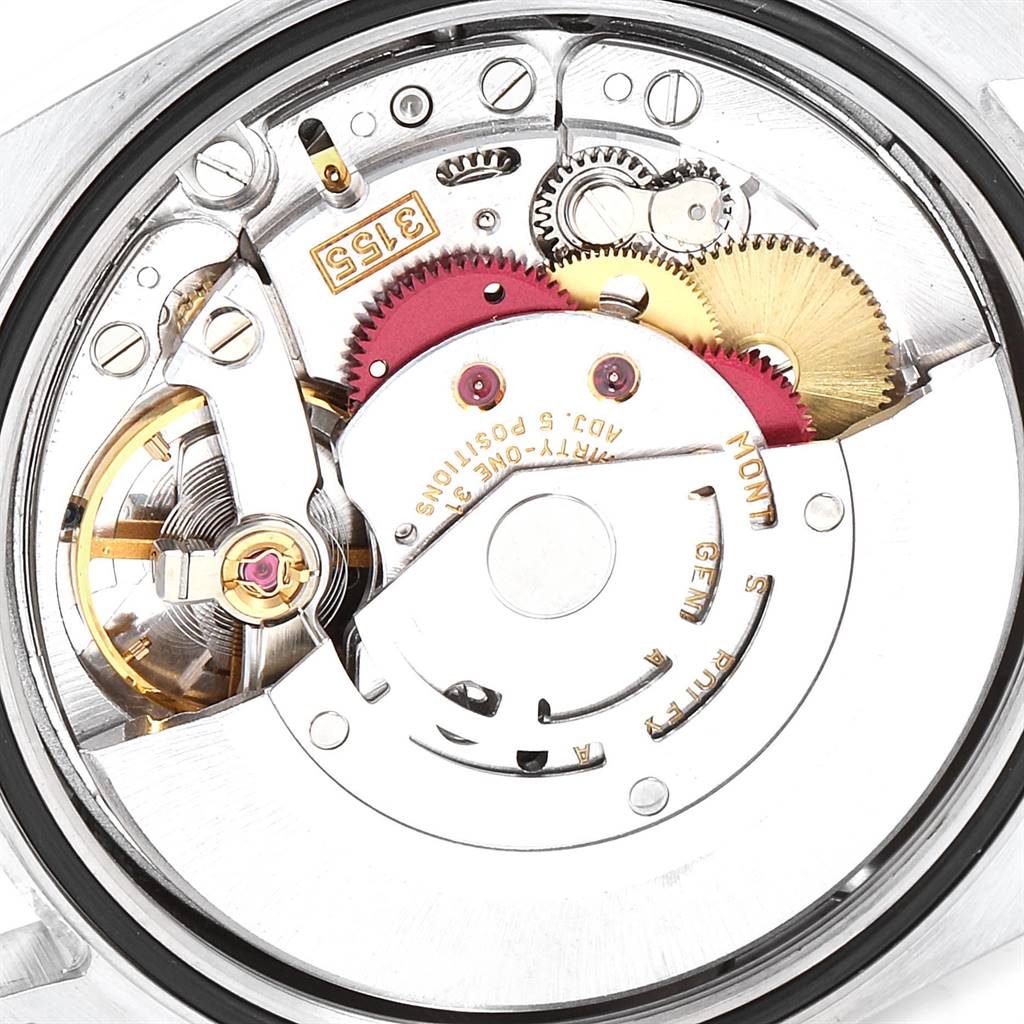 This image shows the internal mechanical movement of a Rolex President 118209 Men's White Gold Silver Dial 118209 Men's White Gold Silver Dial model watch, viewed from the back.