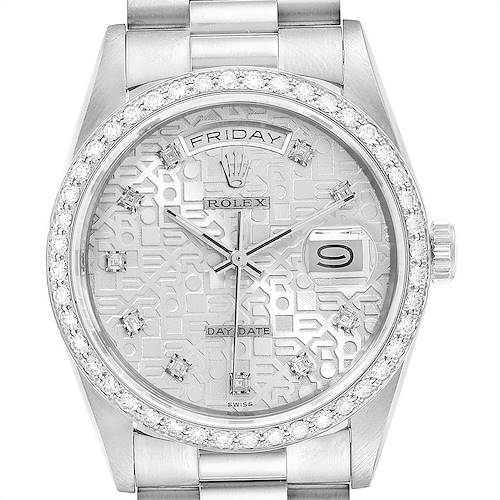 Photo of Rolex President Day-Date White Gold Diamond Mens Watch 18239