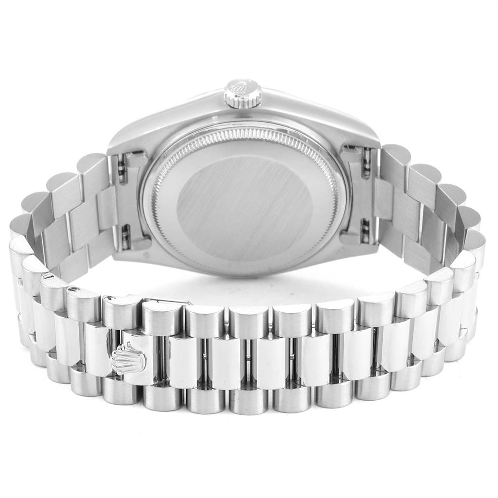 rolex president 18k white gold diamond mens watch