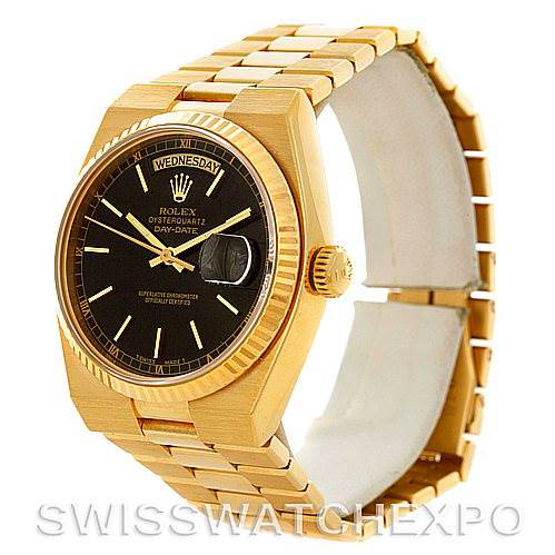 Rolex Oysterquartz President Day Date 18K Yellow Gold Watch 19018 SwissWatchExpo