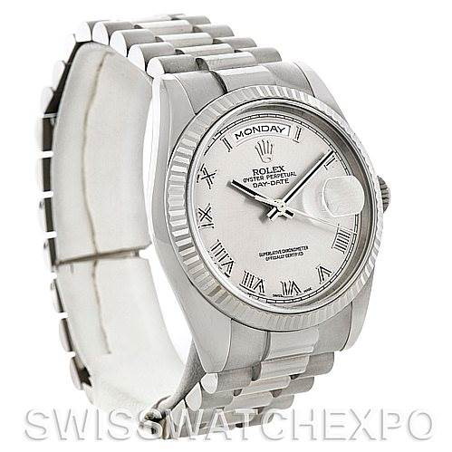 Rolex President 118239 Mens 18k White Gold Watch SwissWatchExpo