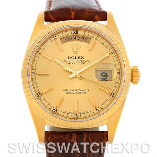 Photo of Rolex President Mens 18k Yellow Gold Watch 18038