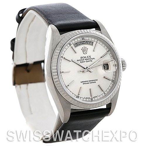 Rolex President 18039 Mens 18k White Gold Vintage Watch SwissWatchExpo