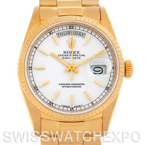 Photo of Rolex President Vintage 18k Yellow Gold Watch 18038 Year 1984