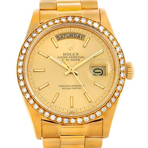 Photo of Rolex President Mens 18k Yellow Gold Watch 18038 year 1978
