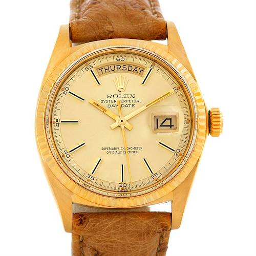 Photo of Rolex President Vintage 18k Yellow Gold Watch 1803 Year 1970