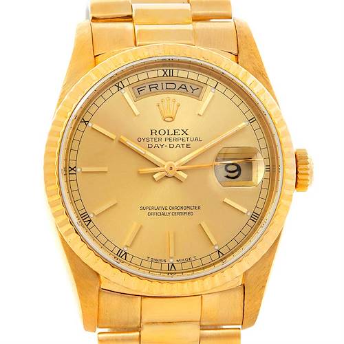 Photo of Rolex President Mens 18k Yellow Gold 18238 Watch
