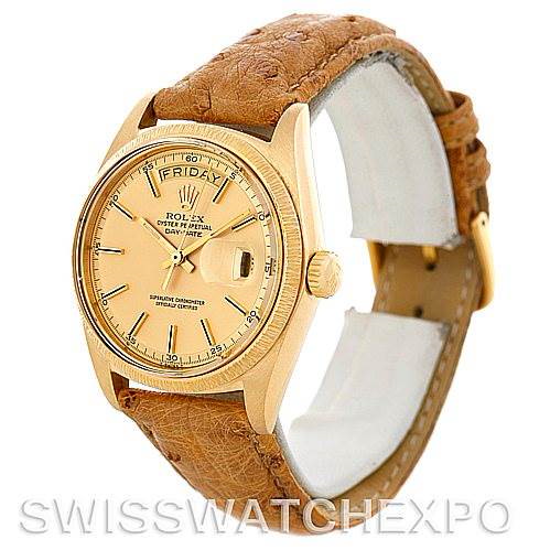 Rolex President Vintage 18k Yellow Gold Watch 1807 Year 1969 SwissWatchExpo