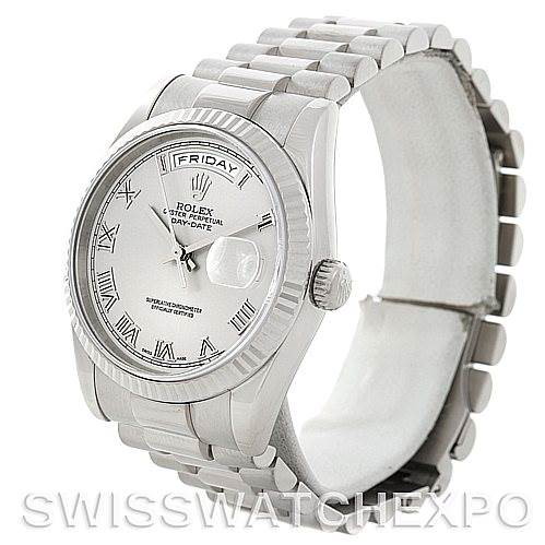 Rolex President 118239 Mens 18k White Gold Watch SwissWatchExpo